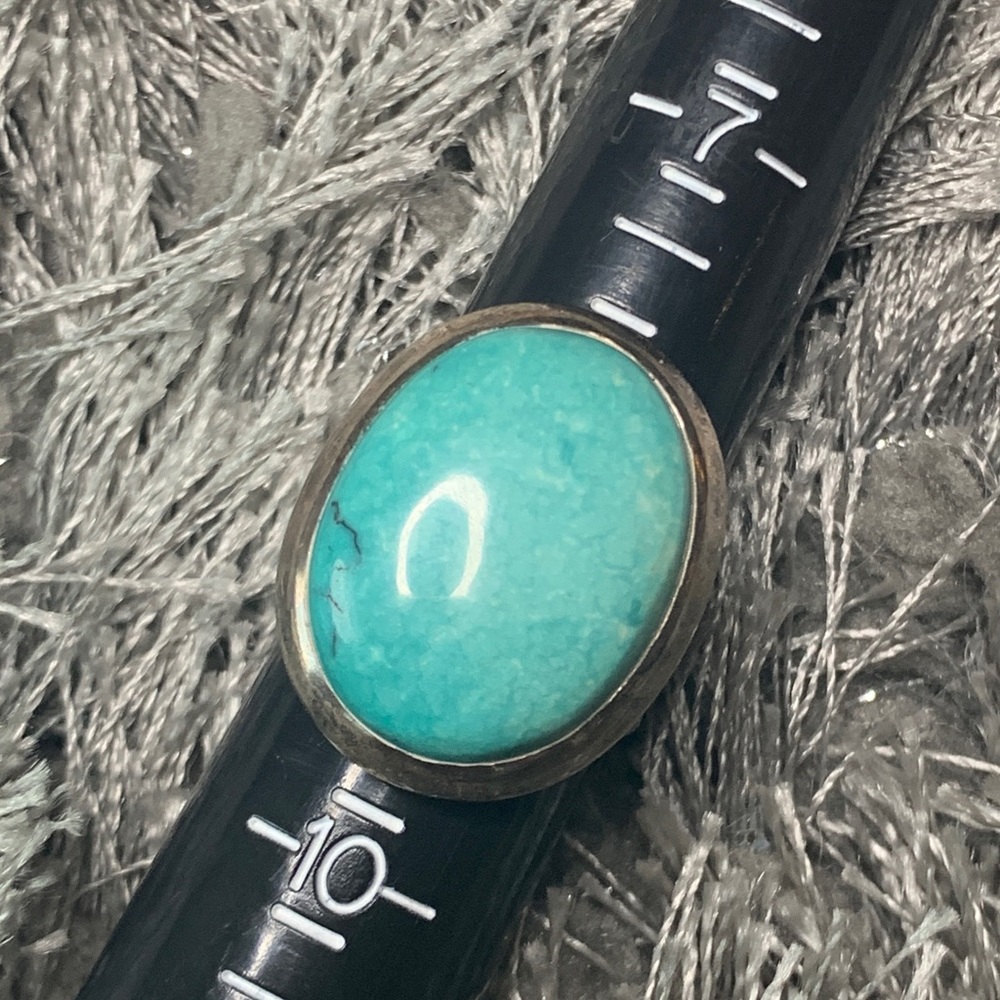 Israeli Artisan 925 SS Cascus Amazonite Ring - 9